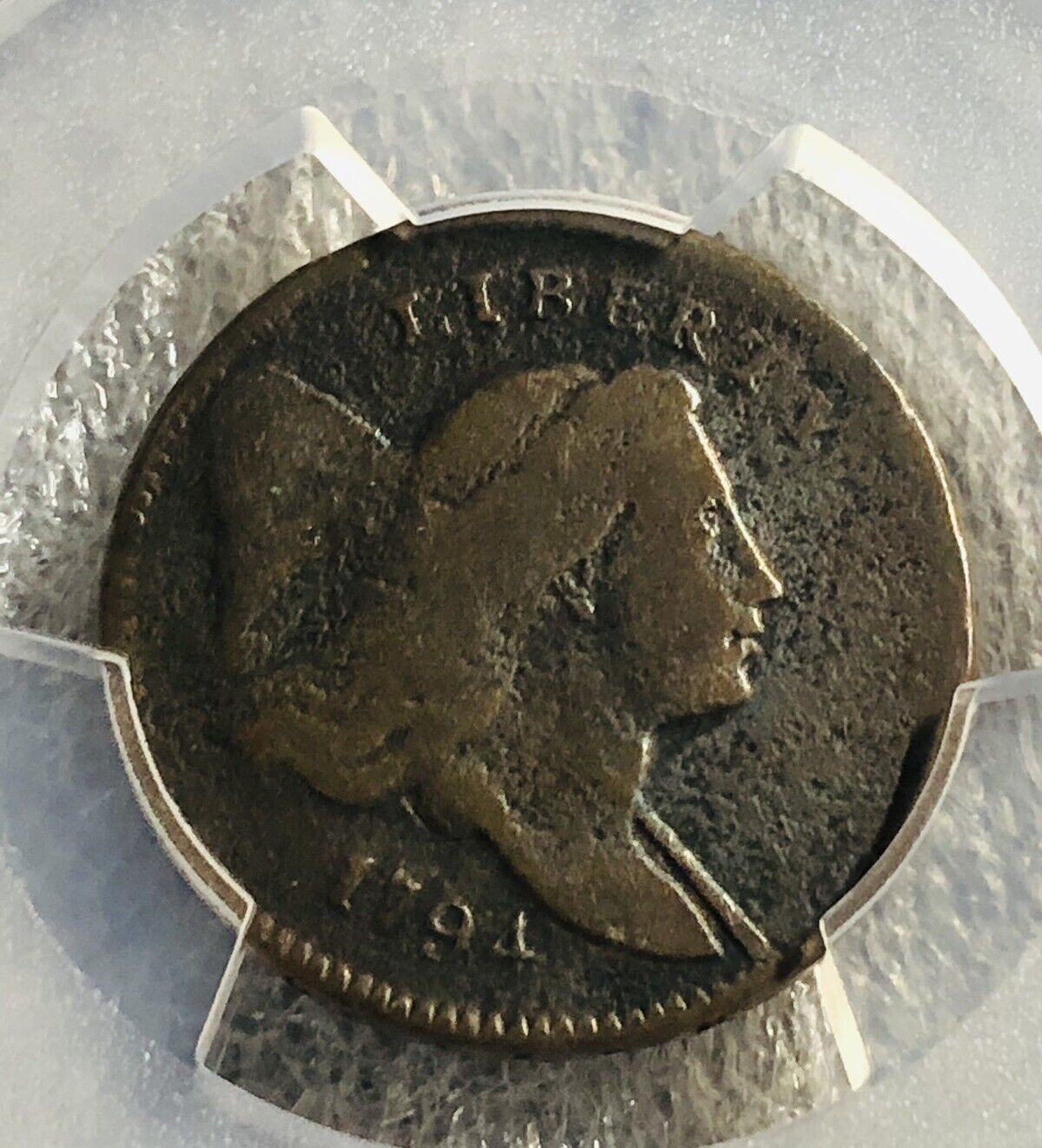 1794 Liberty Cap Half Cent PCGS NOT CLEANED GREAT ORIGINAL COLOR FINE Details - Fresh Stock Dated February 2026