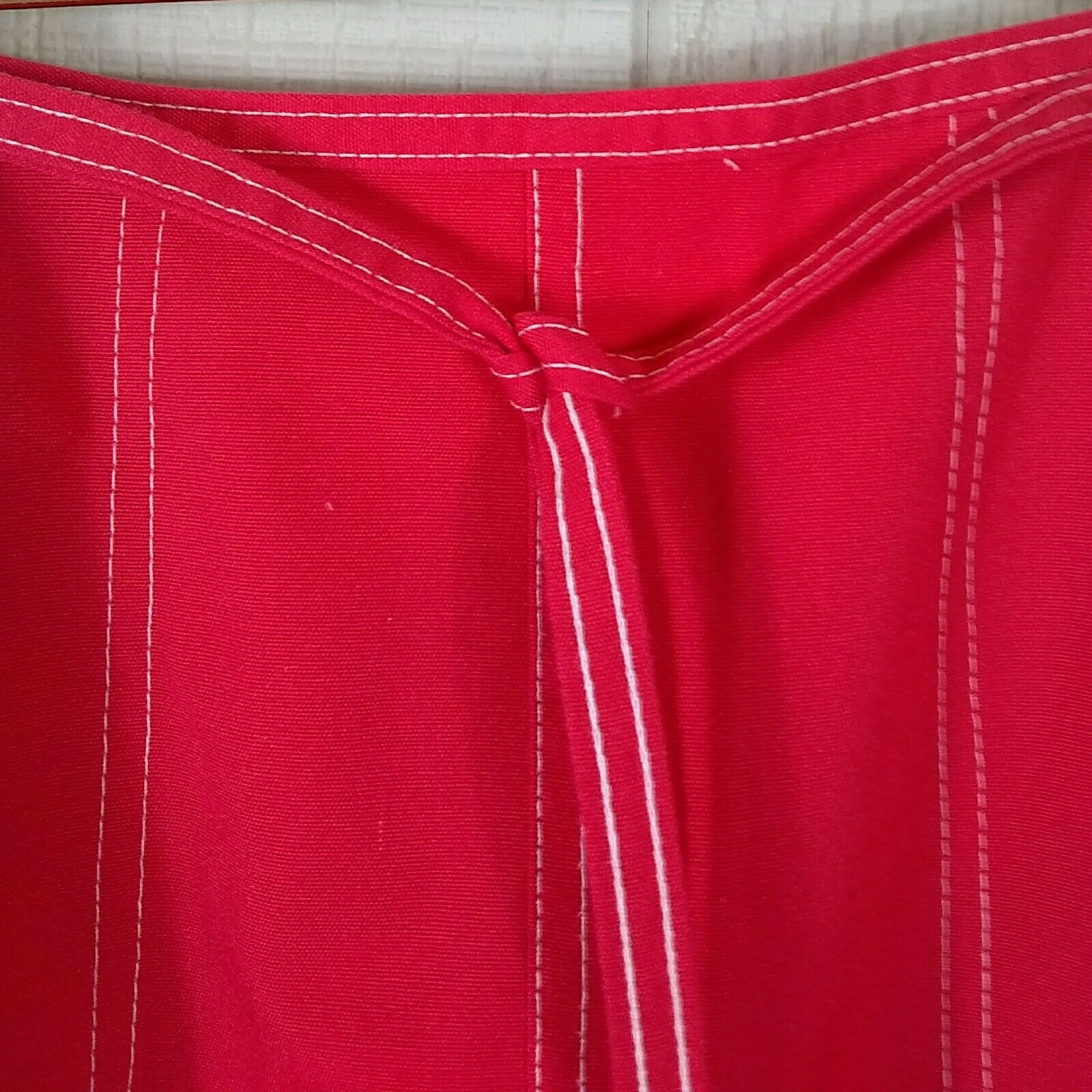 Vintage 70s 80s High Waist Back Wrap A- Line Skirt Cherry Red Medium - Fresh Stock Dated February 2026