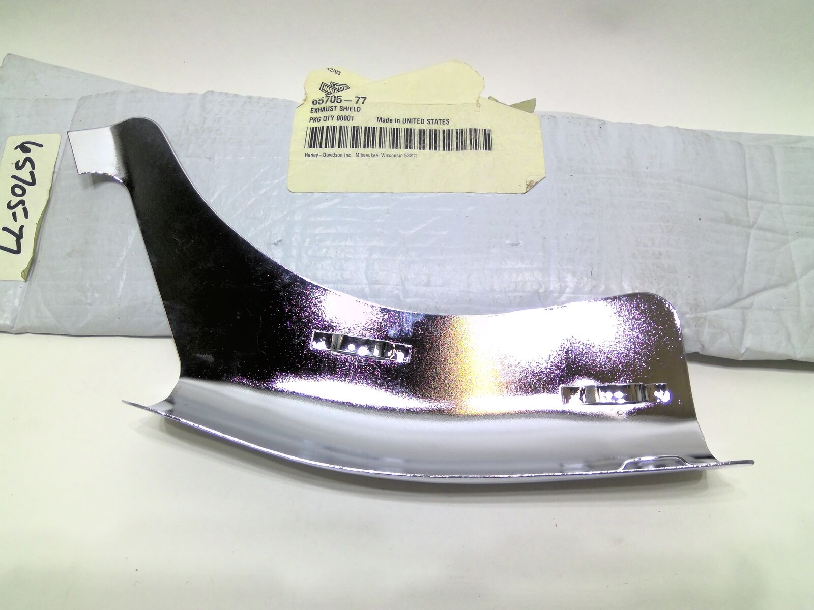 NOS Genuine Harley EXHAUST PIPE LOWER HEAT SHIELD Panhead Shovelhead - Fresh Stock Dated February 2026