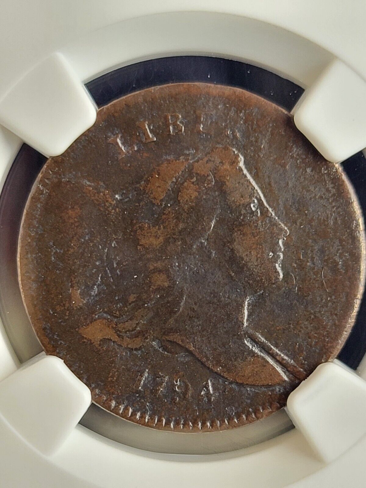 1794 US Liberty Cap Half Cent Low Relief Head Rare Variety C-4a NGC VF Rarity R3 - Fresh Stock Dated December 2025