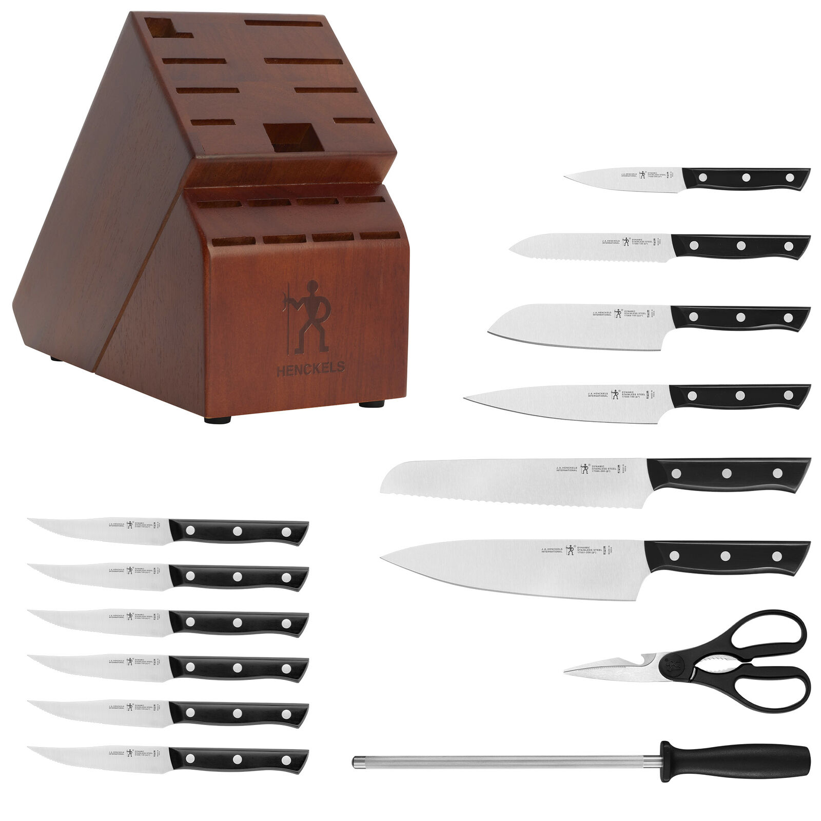 HENCKELS Dynamic Razor-Sharp 15-pc Knife Set, German Engineered Informed by - Fresh Stock Dated February 2026