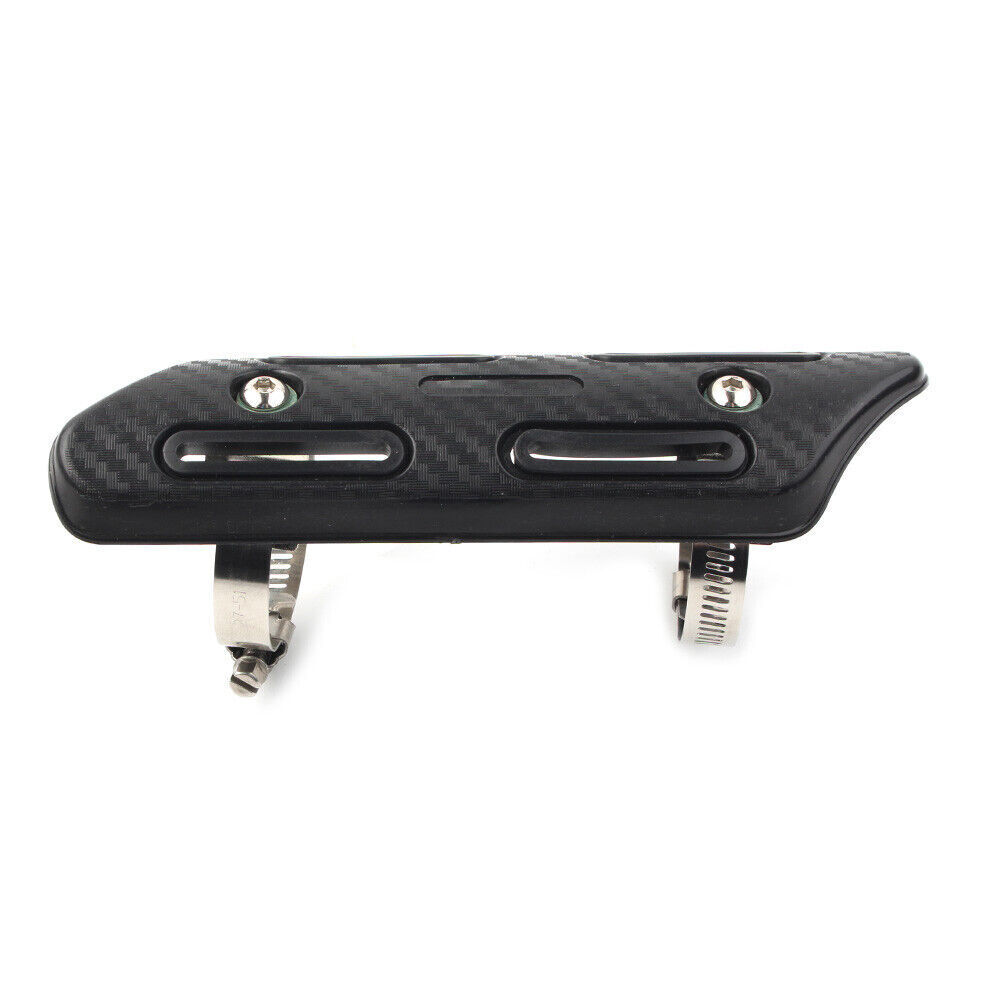 Motorcycle Exhaust Muffler Pipe Heat Shield Cover Heel Guard Black Universal - Fresh Stock Dated February 2026