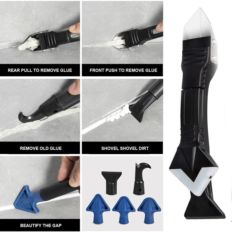 Silicone Scraper Glue Remover Knife Angle Beauty Crevice Spatula Tool 5 In 1 Kit - Fresh Stock Dated February 2026