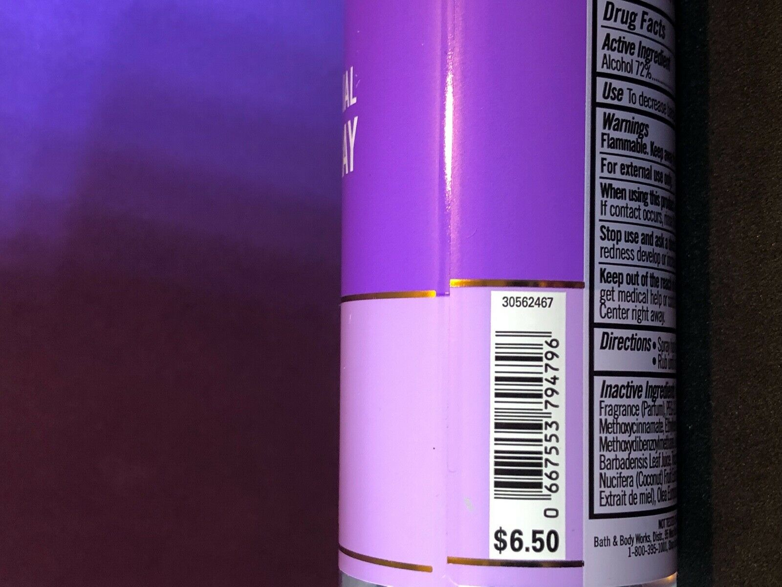 Bath & Body Works FRENCH LAVENDER Anti-Bacterial Hand Spray 3 oz - Fresh Stock Dated February 2026