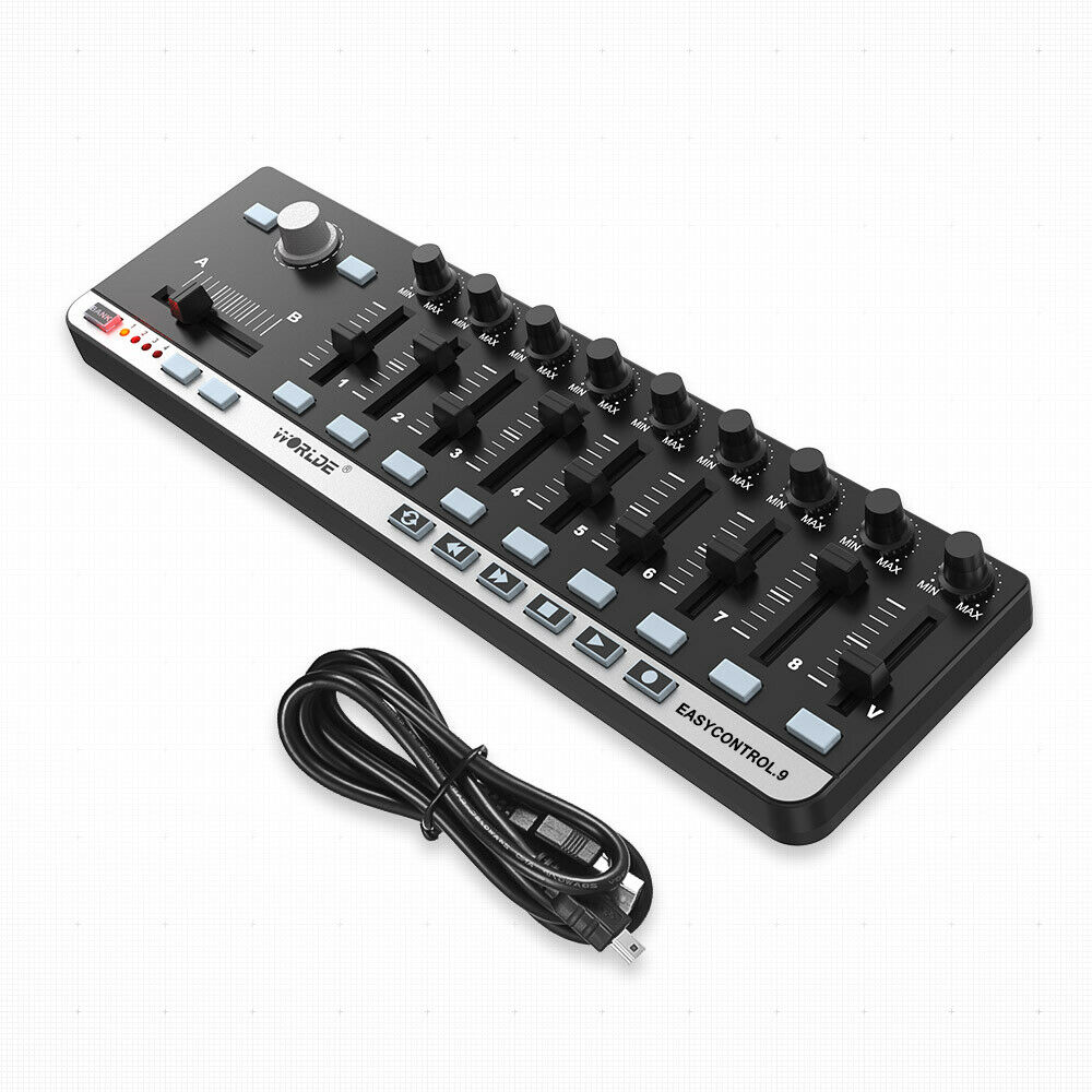 MIDI Worlde Easy Control Mini 9 Portable USB 9 Slim-Line Control Controller B2Y7 - Fresh Stock Dated February 2026
