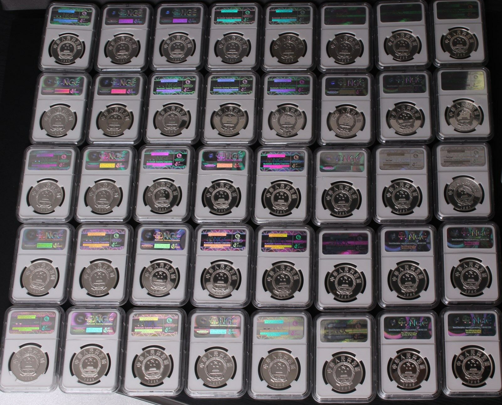 China 1984 ~ 1993 Historical Figures People 40pcs Silver Coins SET ALL NGC PF69 - Fresh Stock Dated February 2026
