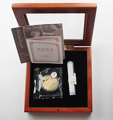2013 China Shanghai GHETTO Memory PANDA Jewish 1 Oz Gold Silver Proof Medal Set - Fresh Stock Dated February 2026