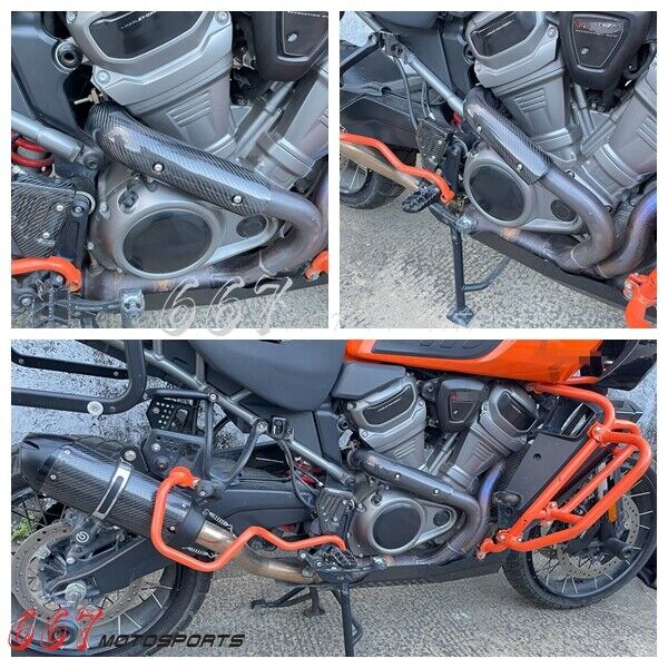 For Harley Pan America 1250 Carbon Fiber Exhaust Pipe Heat Shield Anti-scalding - Fresh Stock Dated February 2026