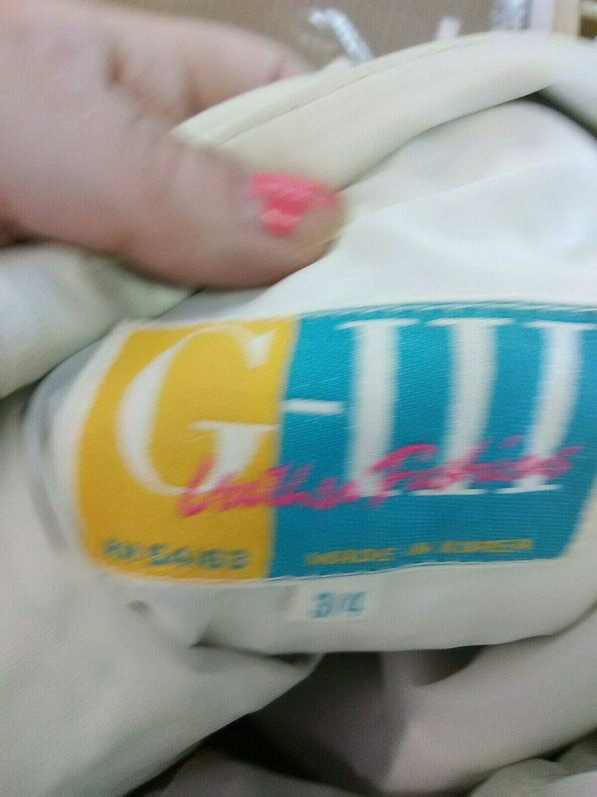 VINTAGE MADE BY C-III FROM KOREA NUMBER 54163 WHITE LEATHER SKIRT SIZE 3/4 - Fresh Stock Dated February 2026