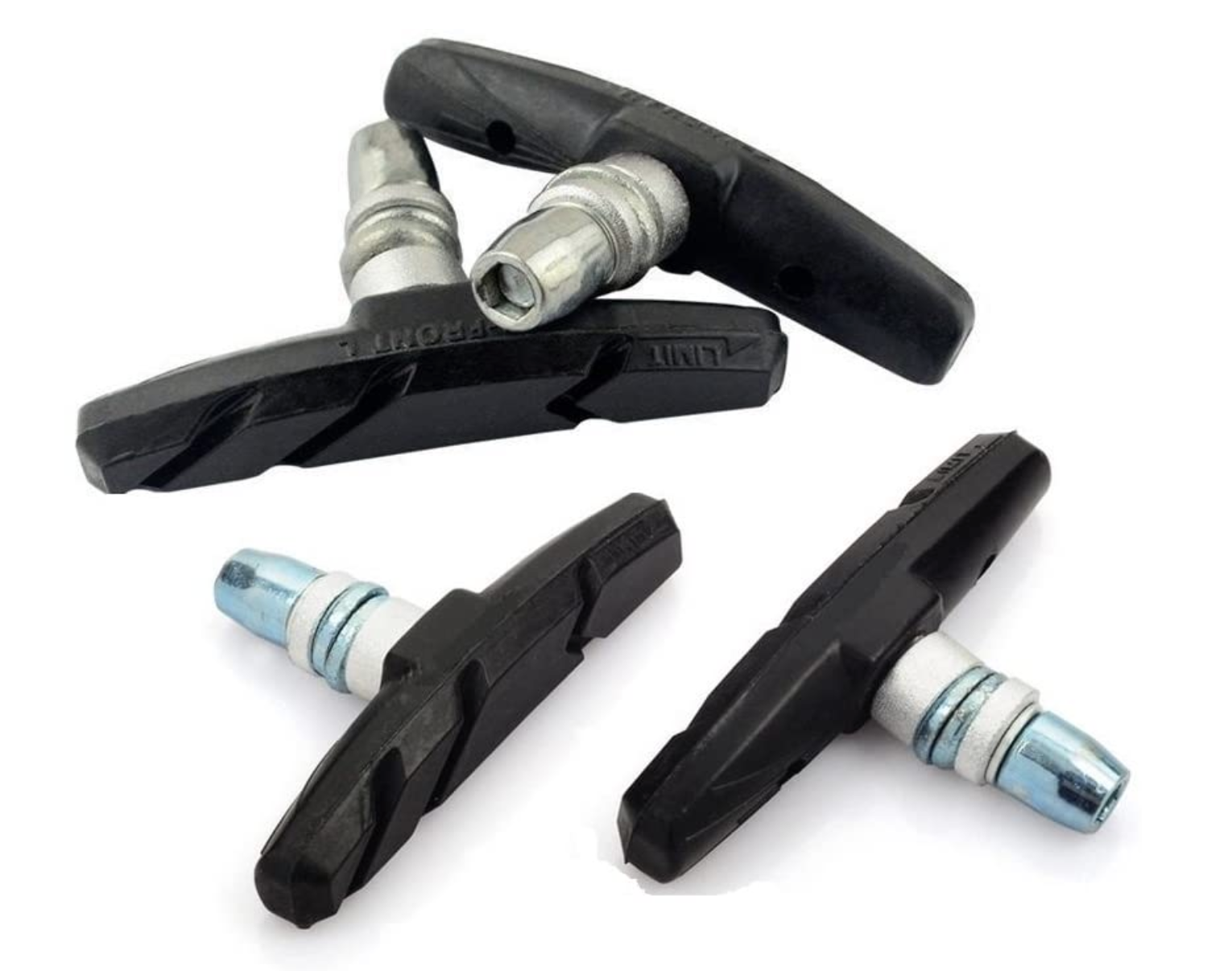 2 Pair Mountain Bike Bicycle Brake Pad Rubber V Brake Anti-skid Mute Brake Block - Fresh Stock Dated December 2025