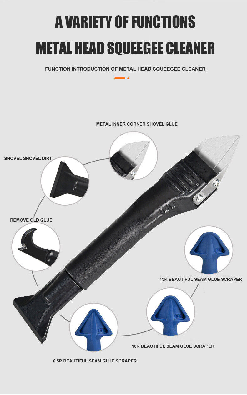 Silicone Scraper Glue Remover Knife Angle Beauty Crevice Spatula Tool 5 In 1 Kit - Fresh Stock Dated February 2026