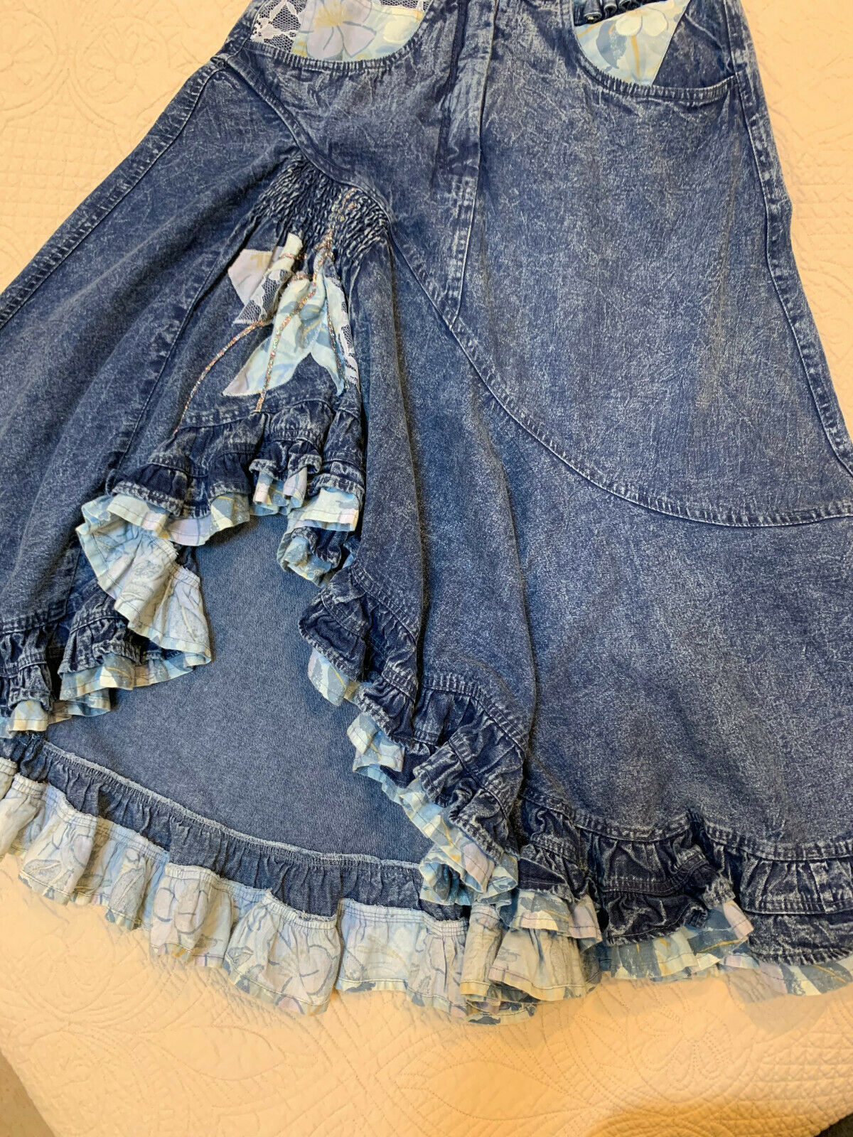 Vintage ,Magnificent Western Denim Skirt, High Style Design  size M - Fresh Stock Dated December 2025