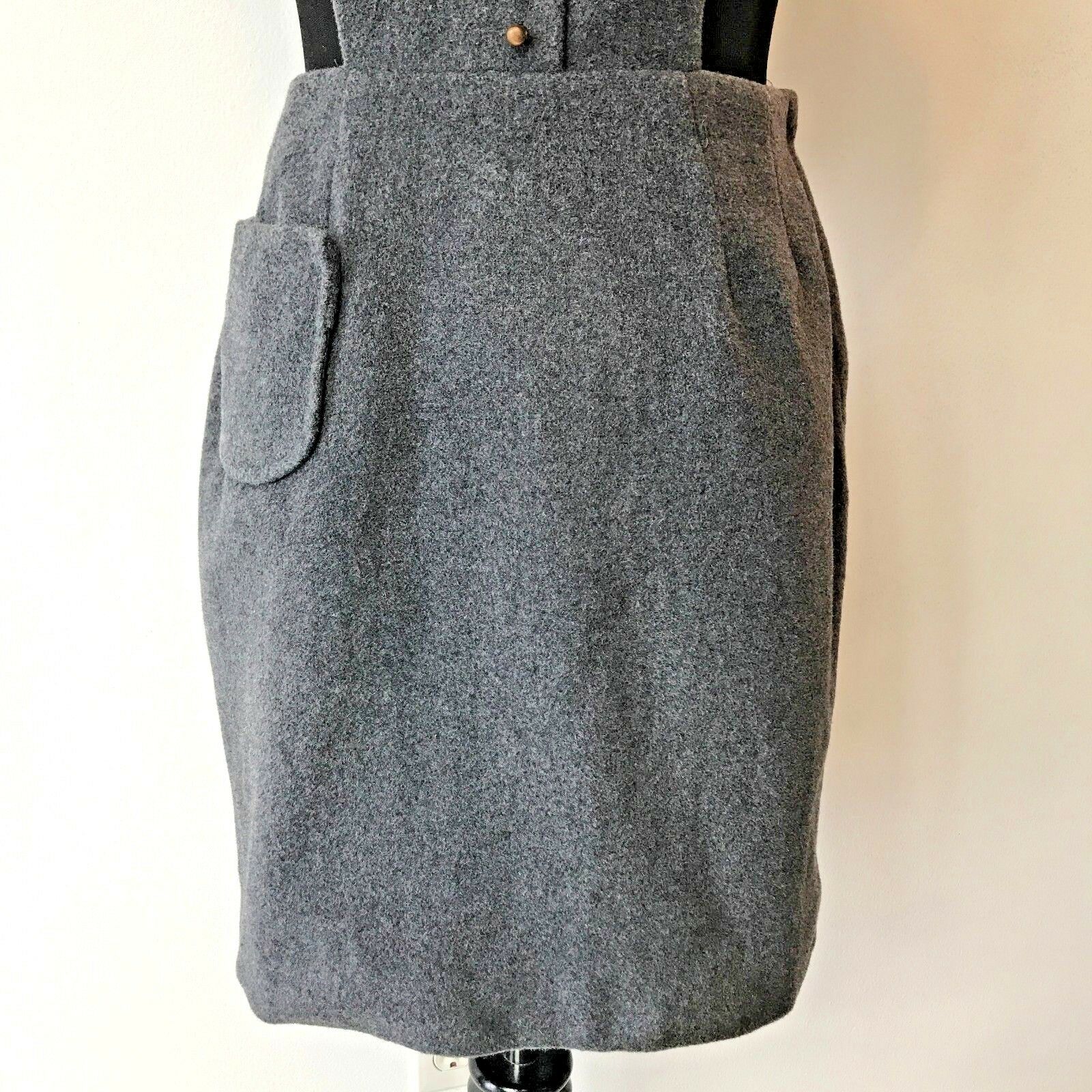 Vintage Irvington Place Sportswear by Lili Gray Wool Pinafore Skirt Elem Zip SK - Fresh Stock Dated March 2026