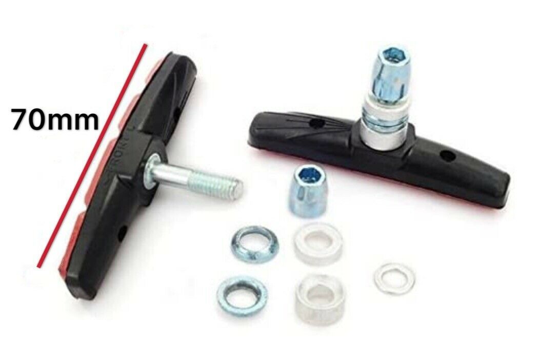 2 Pair Mountain Bike Bicycle Brake Pad Rubber V Brake Anti-skid Mute Brake Block - Fresh Stock Dated December 2025