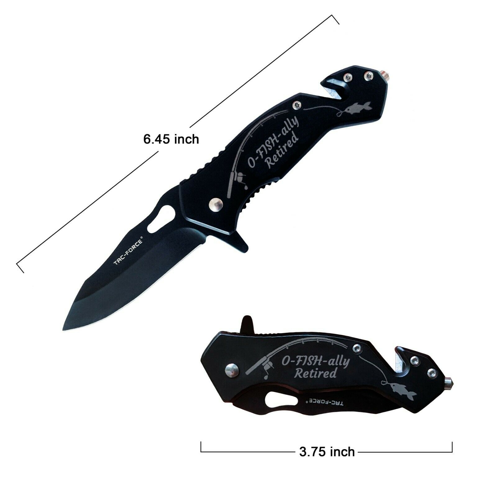 Retirement Gifts for Men who love Fishing, Engraved Pocket Knife for a Fisherman - Fresh Stock Dated December 2025