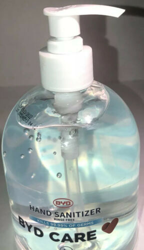 Hand Sanitizer Rinse Free Large 1ea 16.9oz Blt by BYD Care-Kills 99.9% Germs-SHI - Fresh Stock Dated February 2026