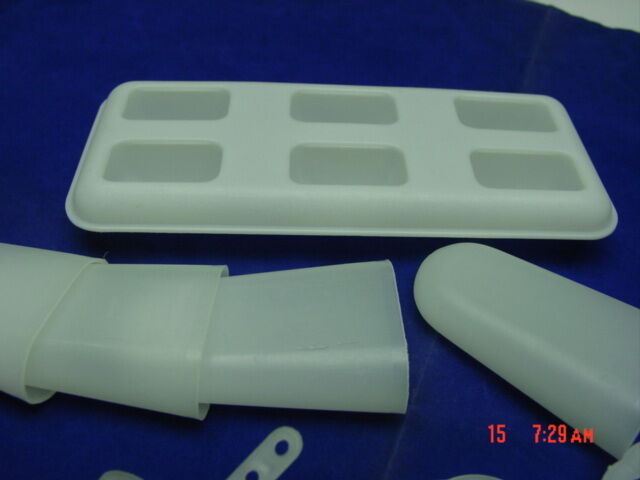 Vintage Tupperware Popsicle Molds 5 Molds 1 Tray Missing 1 Mold Frozen Treat - Fresh Stock Dated February 2026