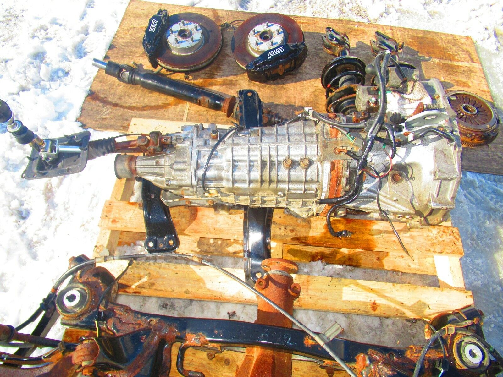 08-14 WRX STi 6 Speed Transmission R180 Differential Brembo TY856UW1MA EJ257 - Fresh Stock Dated February 2026