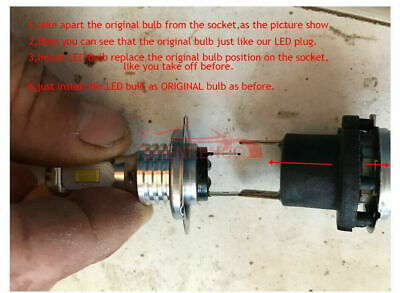 For Honda Goldwing GL1800 2001-2016 White Projector Lens 16 LED Headlight Bulbs - Fresh Stock Dated February 2026