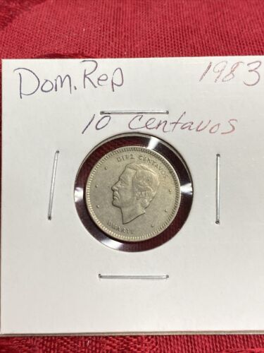 1983  Dominican Republic 10 centavo coin, circulated - Fresh Stock Dated February 2026