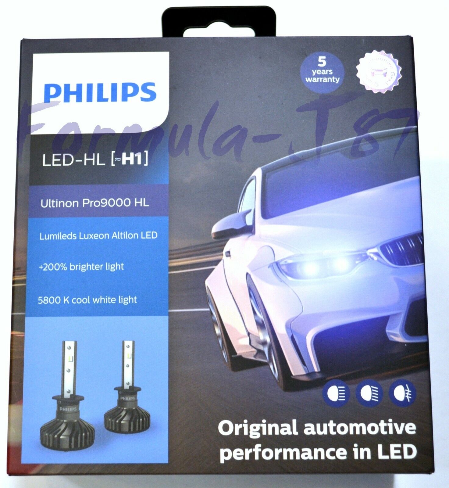 Philips Ultinon Pro9000 LED 5800K H1 Two Bulbs Head Light High Beam Replacement - Fresh Stock Dated February 2026