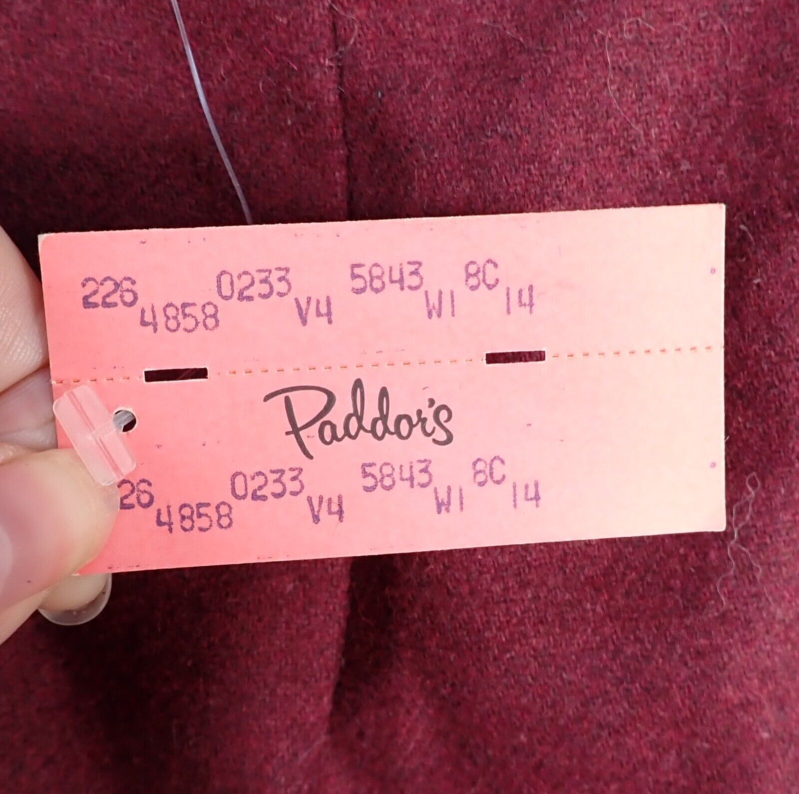 Vintage 70s Deep Red Button & Pleat Midi Skirt 29