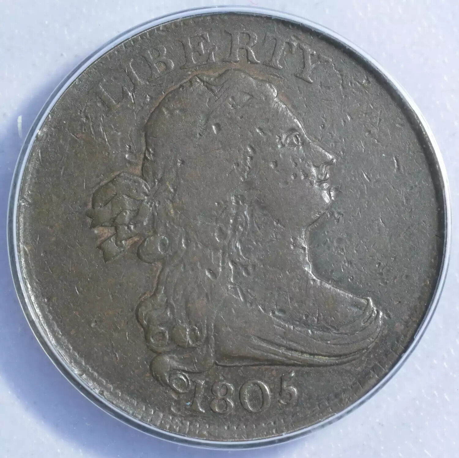 1805 P Half Cent ANACS VF-20 DAMAGED - Fresh Stock Dated February 2026