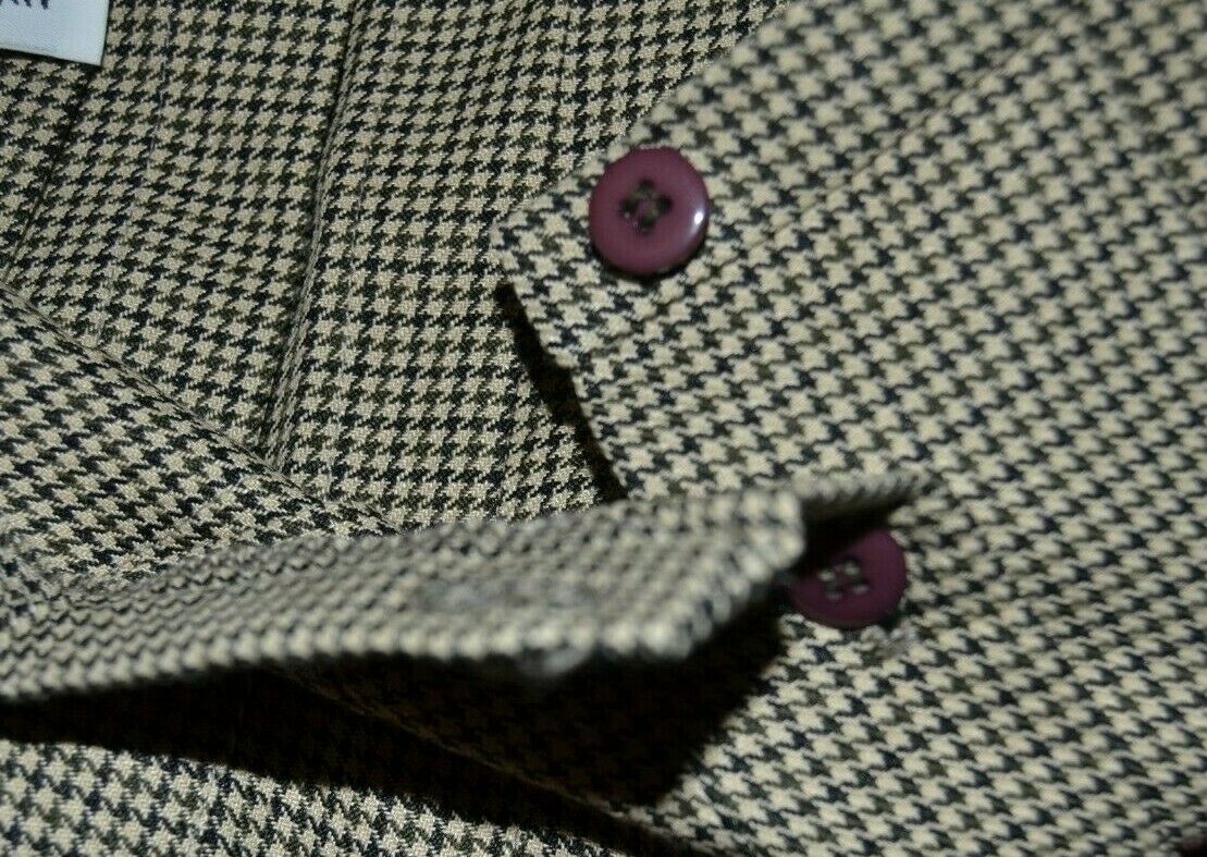 Stringbean Vintage 90S Pleated Mini Skirt Brown Houndstooth USA Size Small - Fresh Stock Dated February 2026