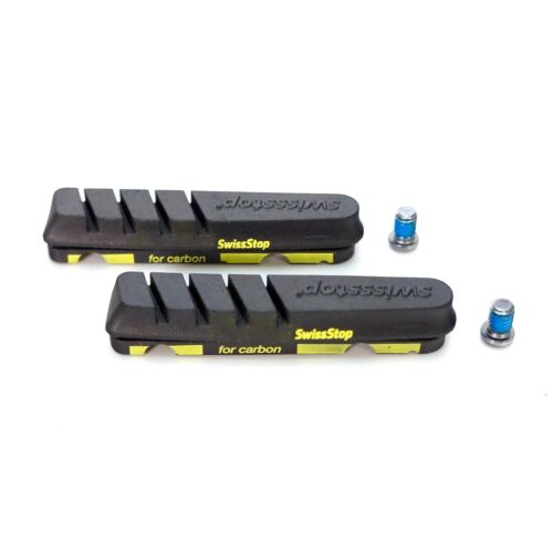SwissStop Flash Evo Black Prince Brake Pads Carbon fits Shimano/Sram (2pcs/4pcs) - Fresh Stock Dated December 2025