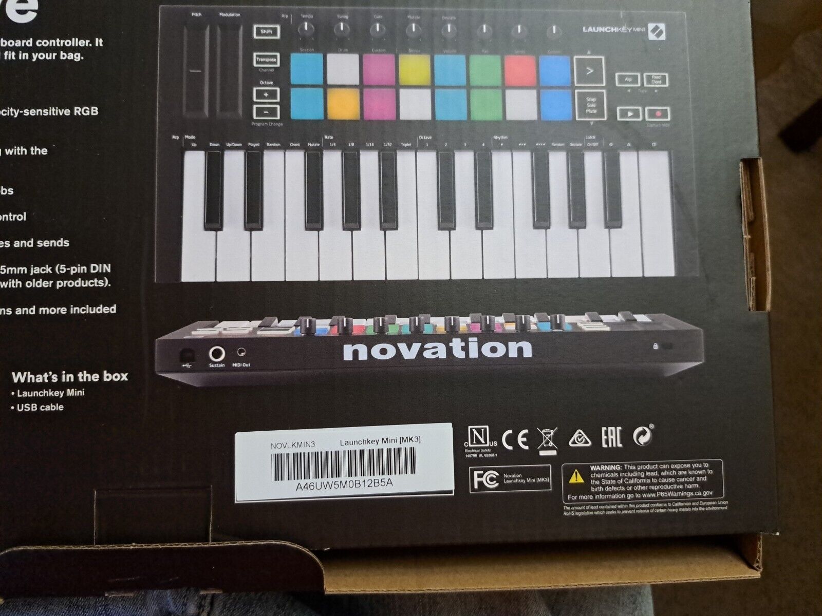 Novation Launchkey Mini Mk3 25 Mini-key Midi Keyboard Controller - Fresh Stock Dated February 2026