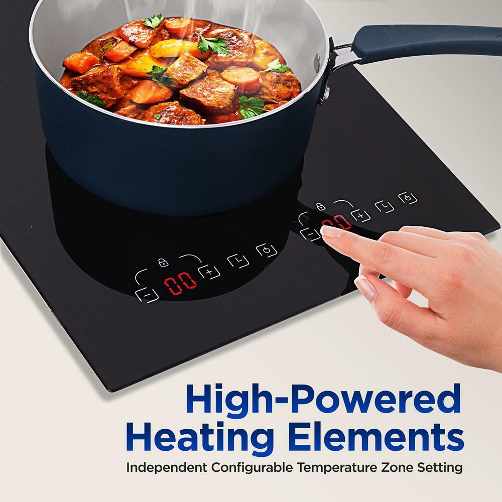 NutriChef Dual Induction Cooktop - Double Countertop Burner w/ Digital Display - Fresh Stock Dated February 2026