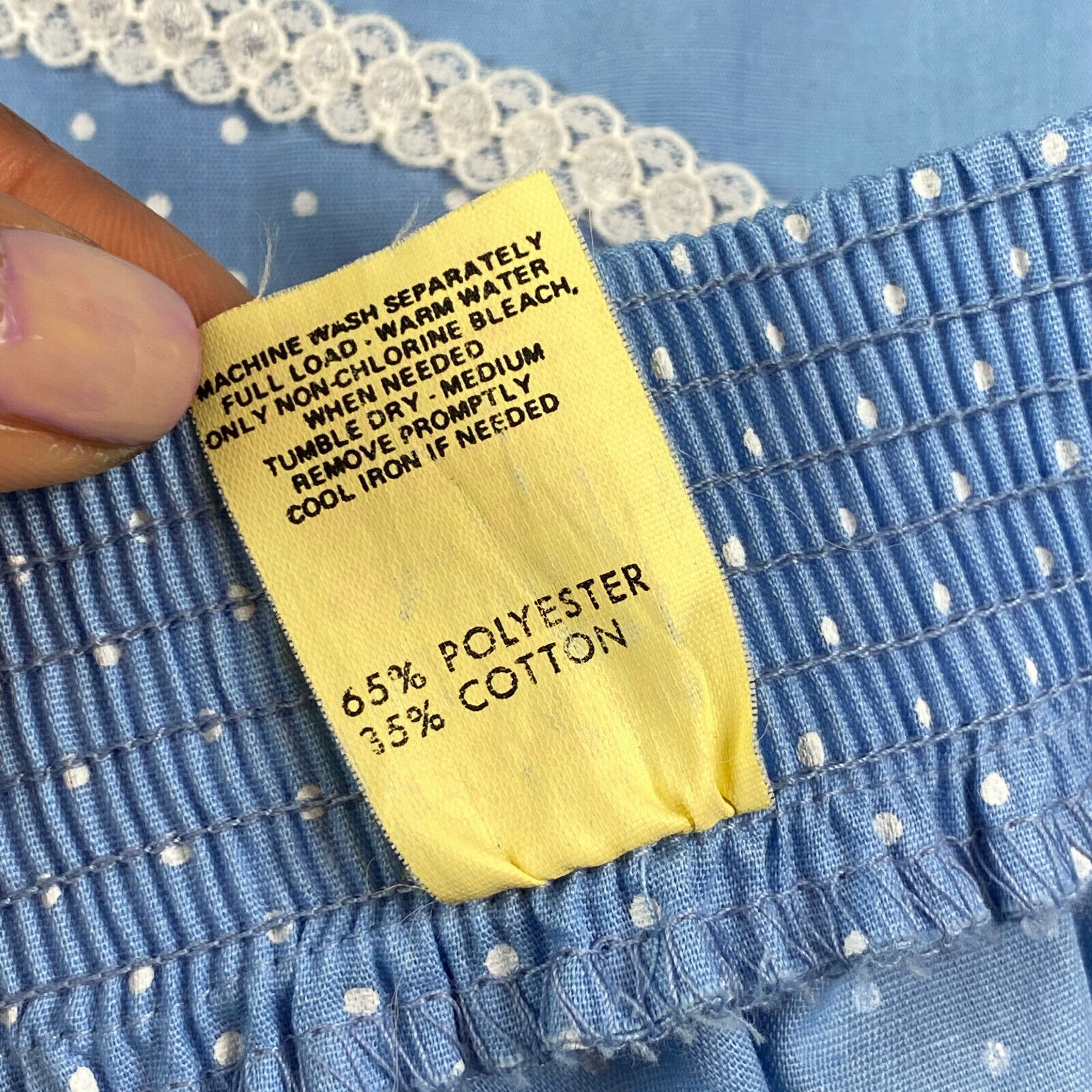 1970s Vintage Square Dance Full Circle Blue Mini Skirt Size Small/Medium - Fresh Stock Dated February 2026