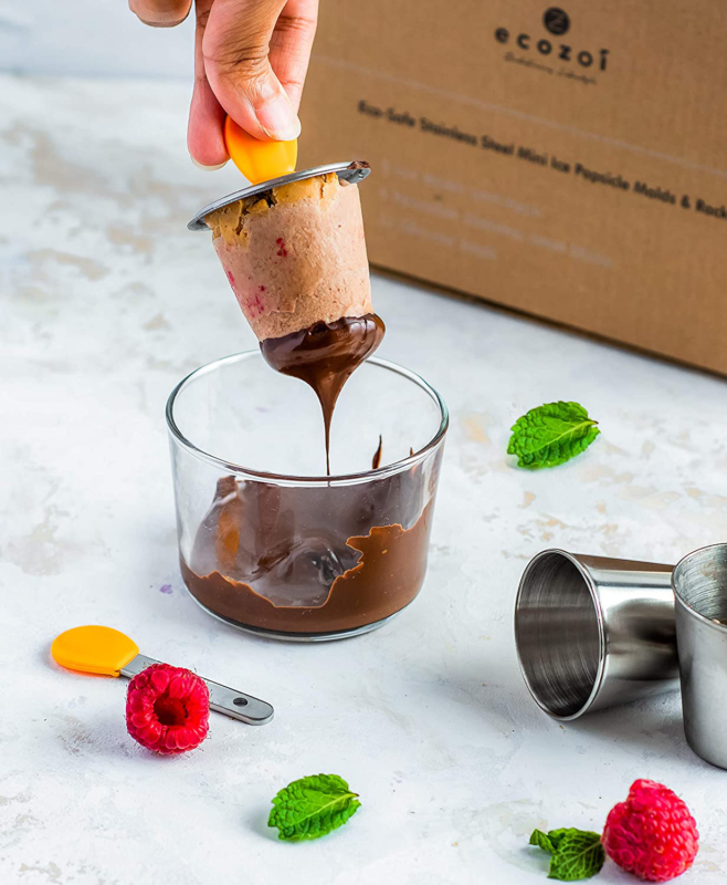 Stainless Steel Ice Popsicle Molds And Rack - 6 Round With Steel Sticks Mini - Fresh Stock Dated December 2025