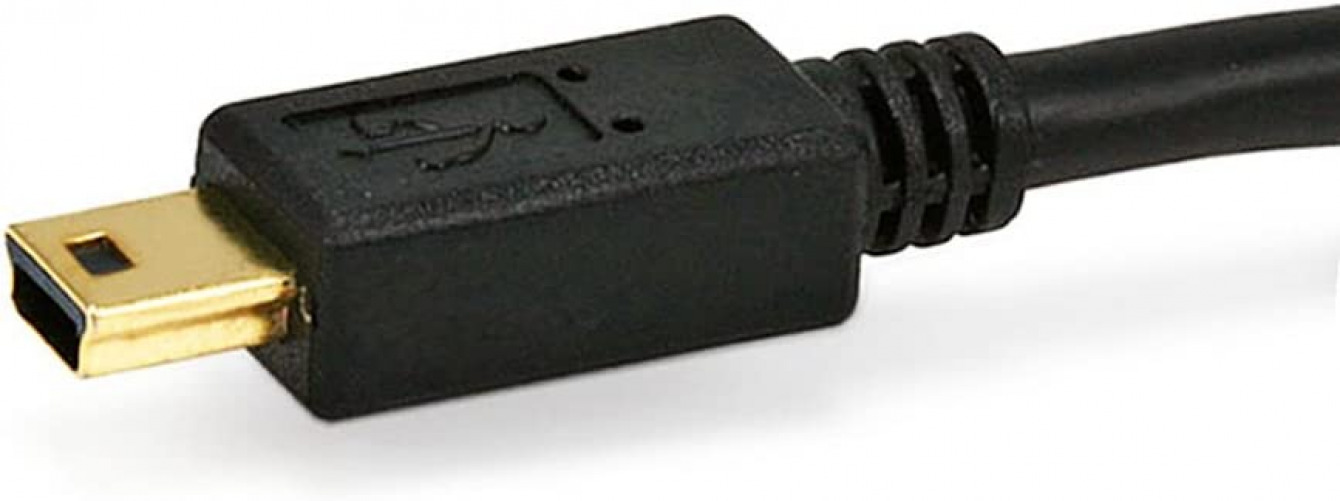 Monoprice 15-Feet USB 2.0 A Male to Mini-B 5pin 28/24AWG 15 Feet, Black - Fresh Stock Dated February 2026