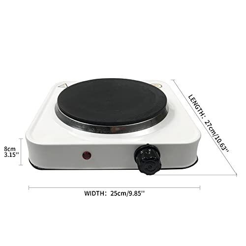 Electric Hot Burner Single Burner Hot Plate Electric Temperature Control White - Fresh Stock Dated February 2026