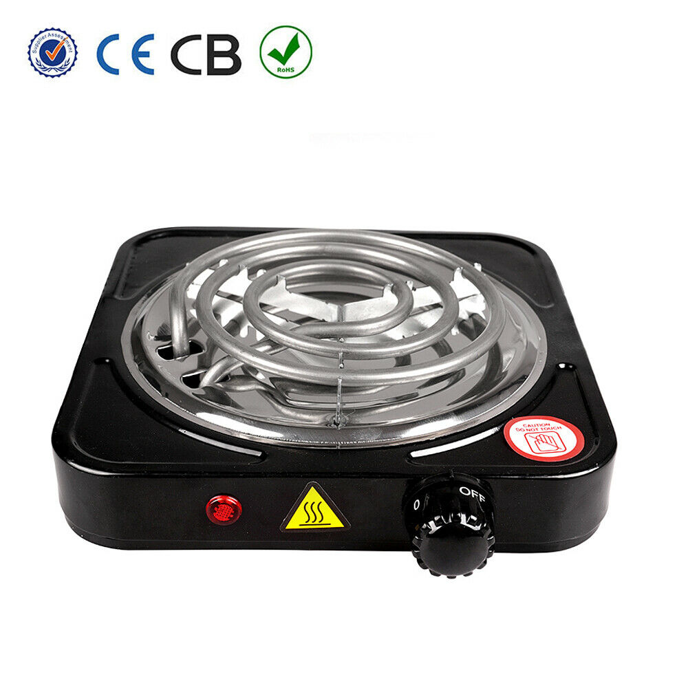 Portable Electric Single Burner Hot Plate Cooktop RV Dorm Countertop Stove 1000W - Fresh Stock Dated December 2025