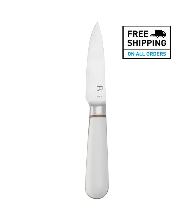 Beautiful 12-piece Kitchen Knife Block Set in White - Fresh Stock Dated December 2025