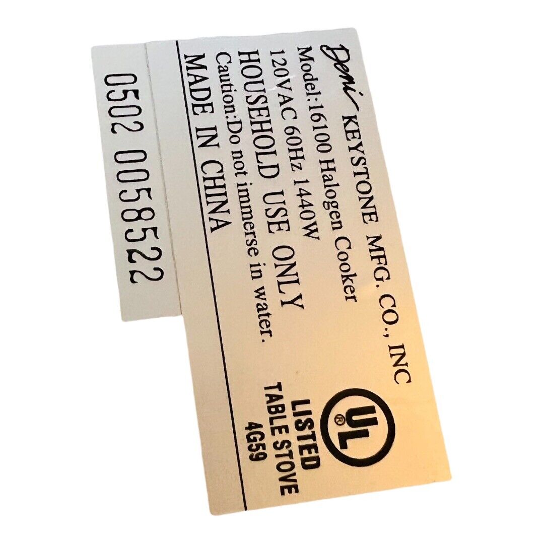 Deni Schott Ceran Portable Halogen Cooker Hot Plate Model 16100 Table Stove - Fresh Stock Dated February 2026