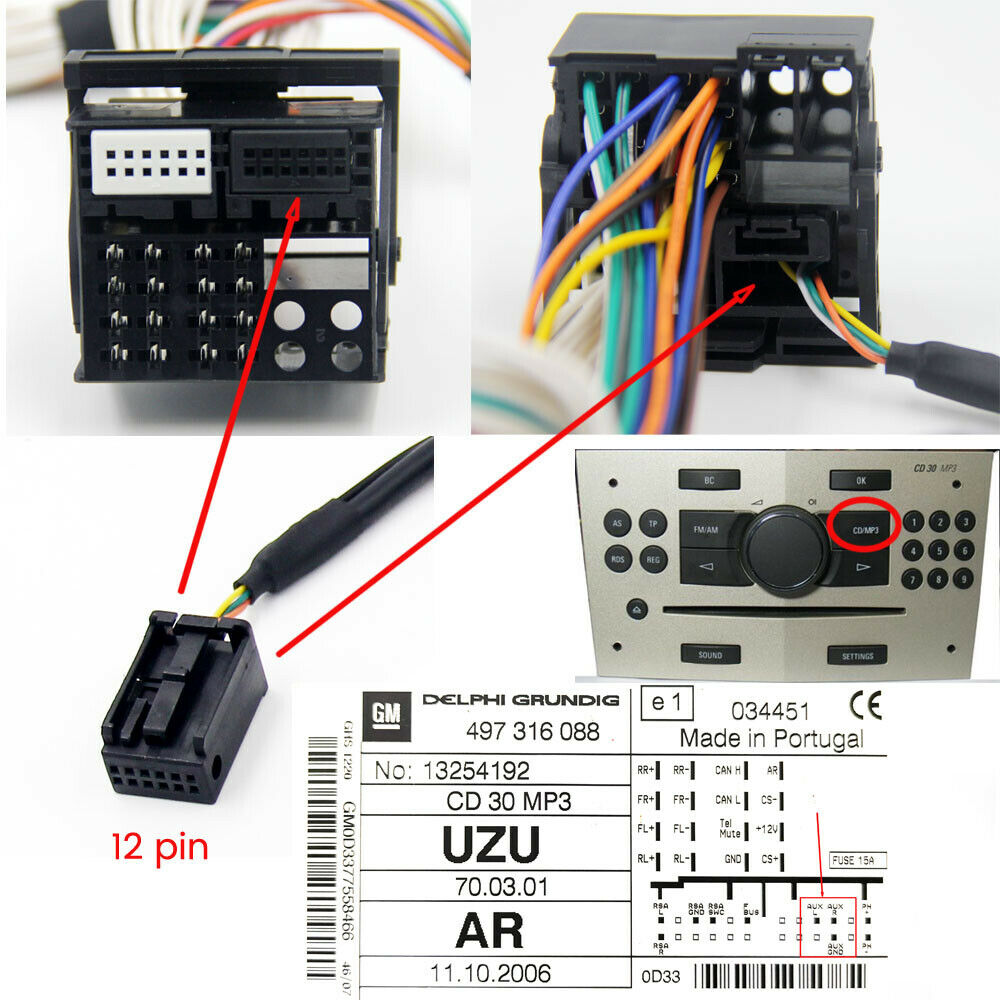 OPEL VAUHALL Tigra Zafira Astra CD30 A2DP AUX IN BLUETOOTH STEARMING INTERFACE - Fresh Stock Dated February 2026