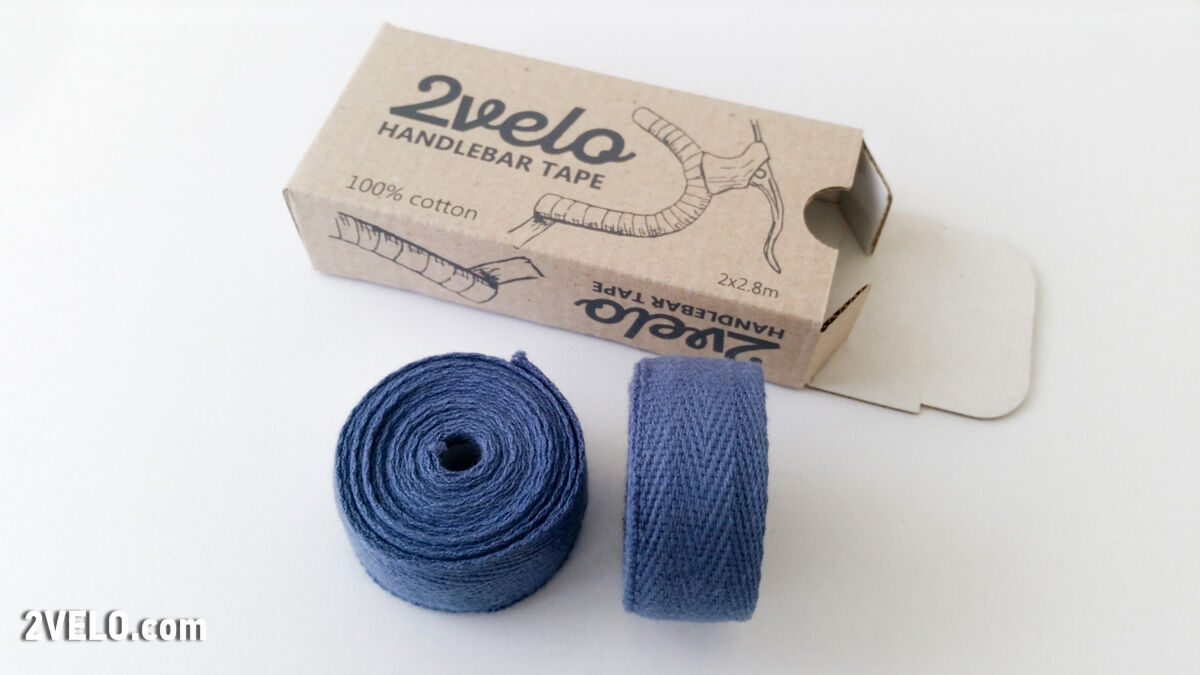 2Velo TOP COTTON Vintage HANDLEBAR TAPE vintage blue - Fresh Stock Dated December 2025