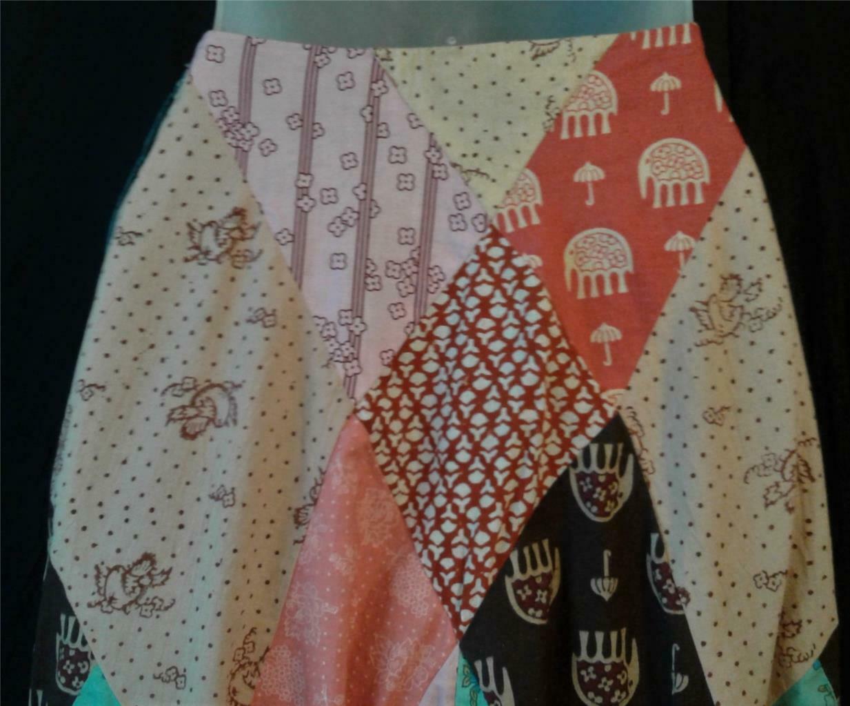 HIPPY FESTIVAL BOHO India Imports Vintage 1970s Cotton MAXI SKIRT - XS / XXS - Fresh Stock Dated March 2026