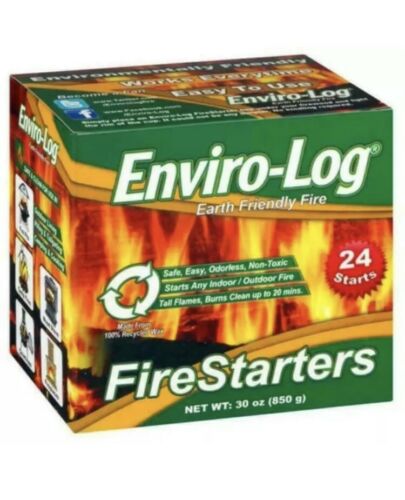 Easy to use Fire starter Enviro-Log 2.5-lb Wax Burns cleanly  (24-Pack) New - Fresh Stock Dated December 2025