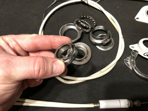 ORIGINAL COMPLETE ODYSSEY GYRO SYSTEM CABLES HEADSET WHITE OLD SCHOOL BMX - Fresh Stock Dated December 2025