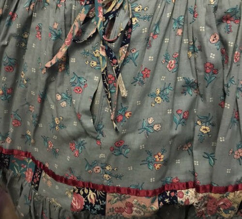 VTG Jessica Gunnies Gunne Sax Tiered Prairie Floral Patchwork Cotton Skirt 5 XS - Fresh Stock Dated February 2026
