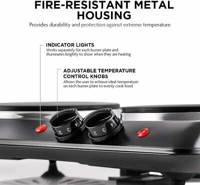 Estufa Electrica Cocina Portatil De 2 Hornillas Para Casa Apartamento Campamento - Fresh Stock Dated December 2025