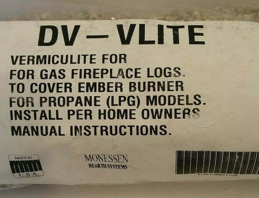 Vermiculite Lightweight Fireplace Material for Vented Gas Logs 10.5 and 6 oz Bag - Fresh Stock Dated December 2025