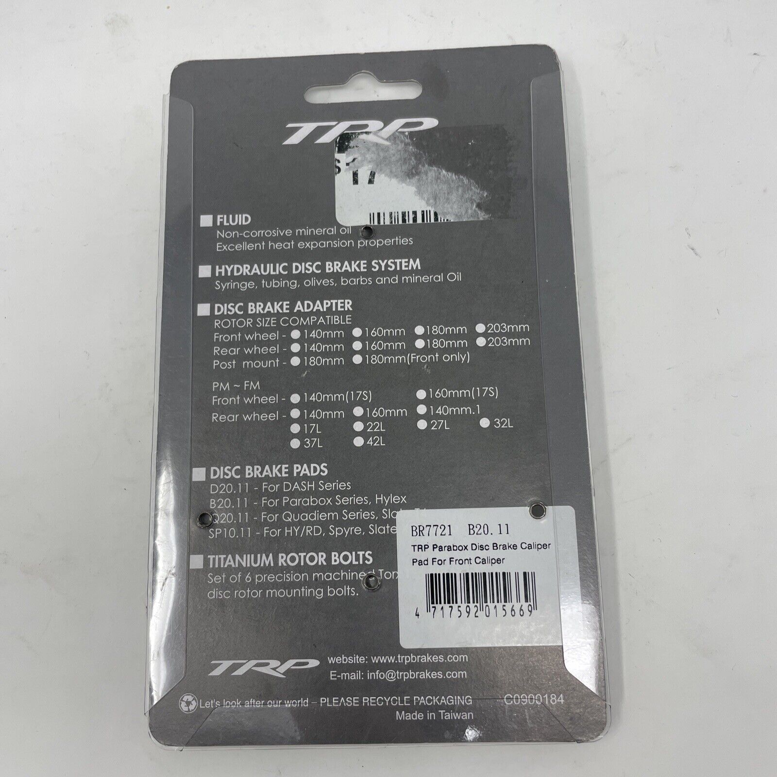 TRP Disc Brake Pads - Semi-Metallic, Aluminum Backed, For Hylex RS Post Mount - Fresh Stock Dated February 2026