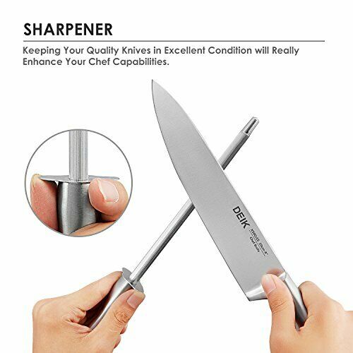 DEIK Knife Set High Carbon Stainless Steel Kitchen Knife Set 14 PCS, Super Sharp - Fresh Stock Dated December 2025