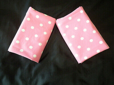 Pottery Barn Teen Dottie STD Pillow Case Pair Pink White Polka Dot Whimsical - Fresh Stock Dated December 2025