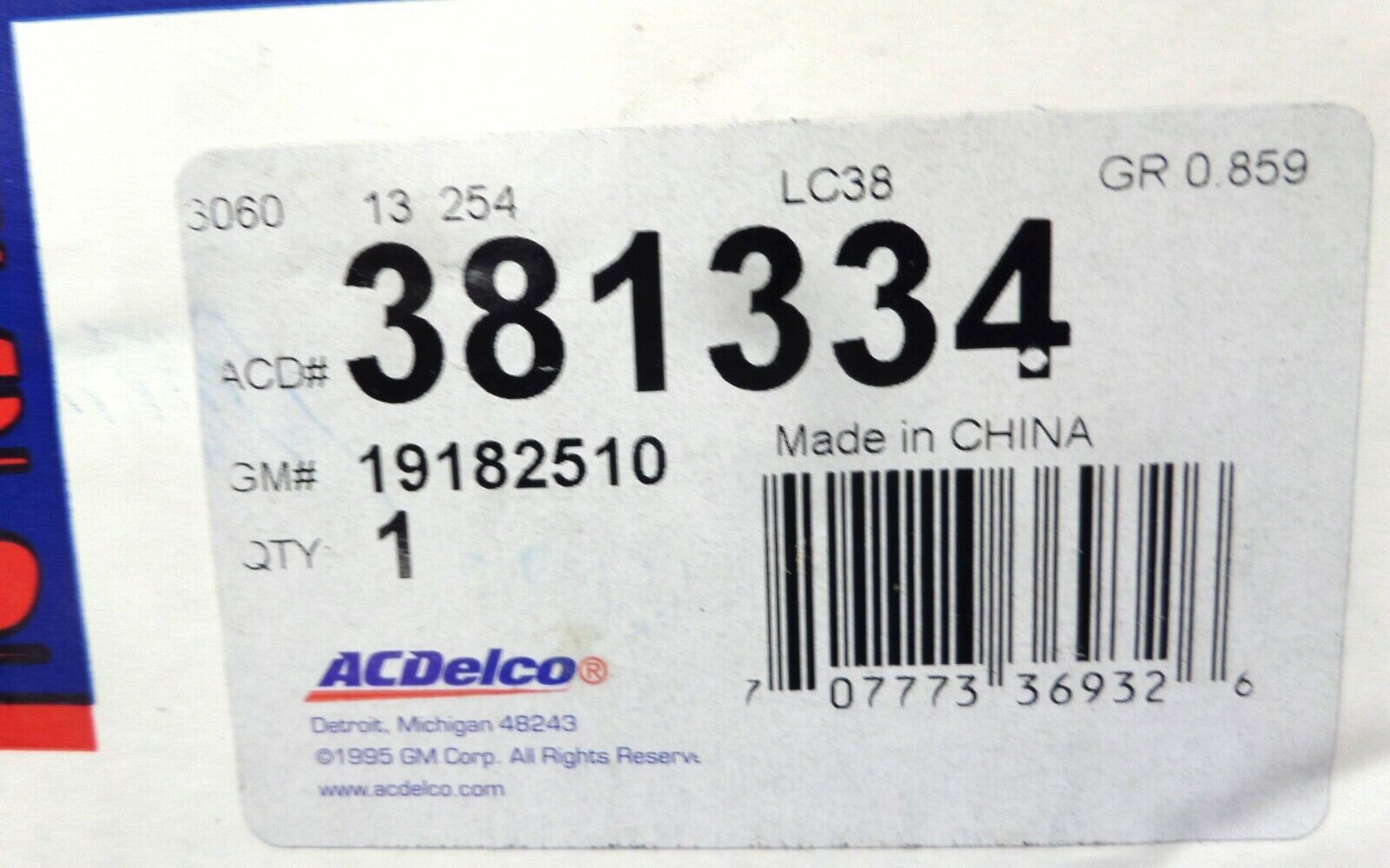 381334 AcDelco Manual Transmission Clutch Kit for 1998-2001 Nissan Altima 2.4L - Fresh Stock Dated February 2026